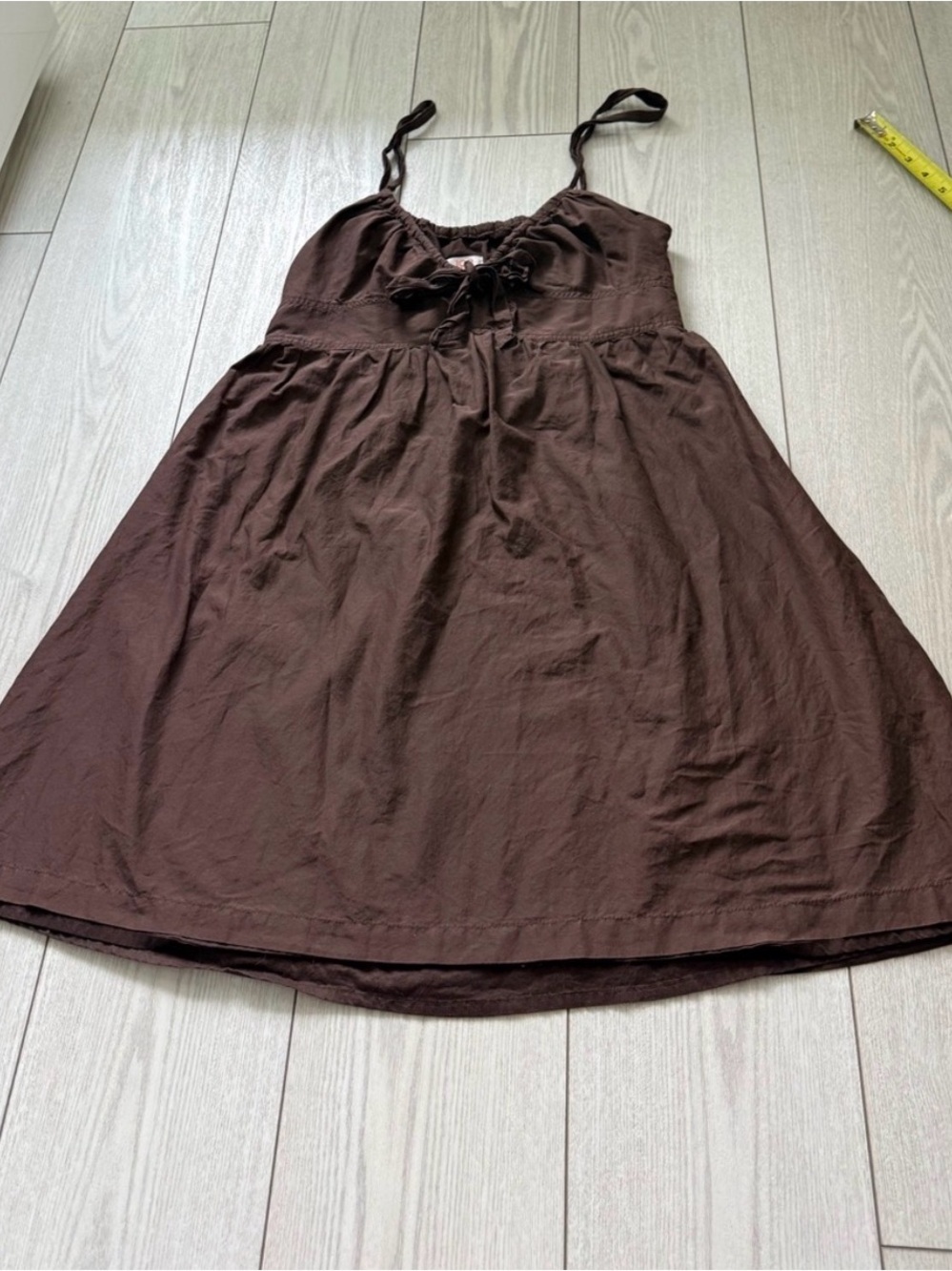 Silk Spaghetti Strap Cotton Lined Mini Dress S